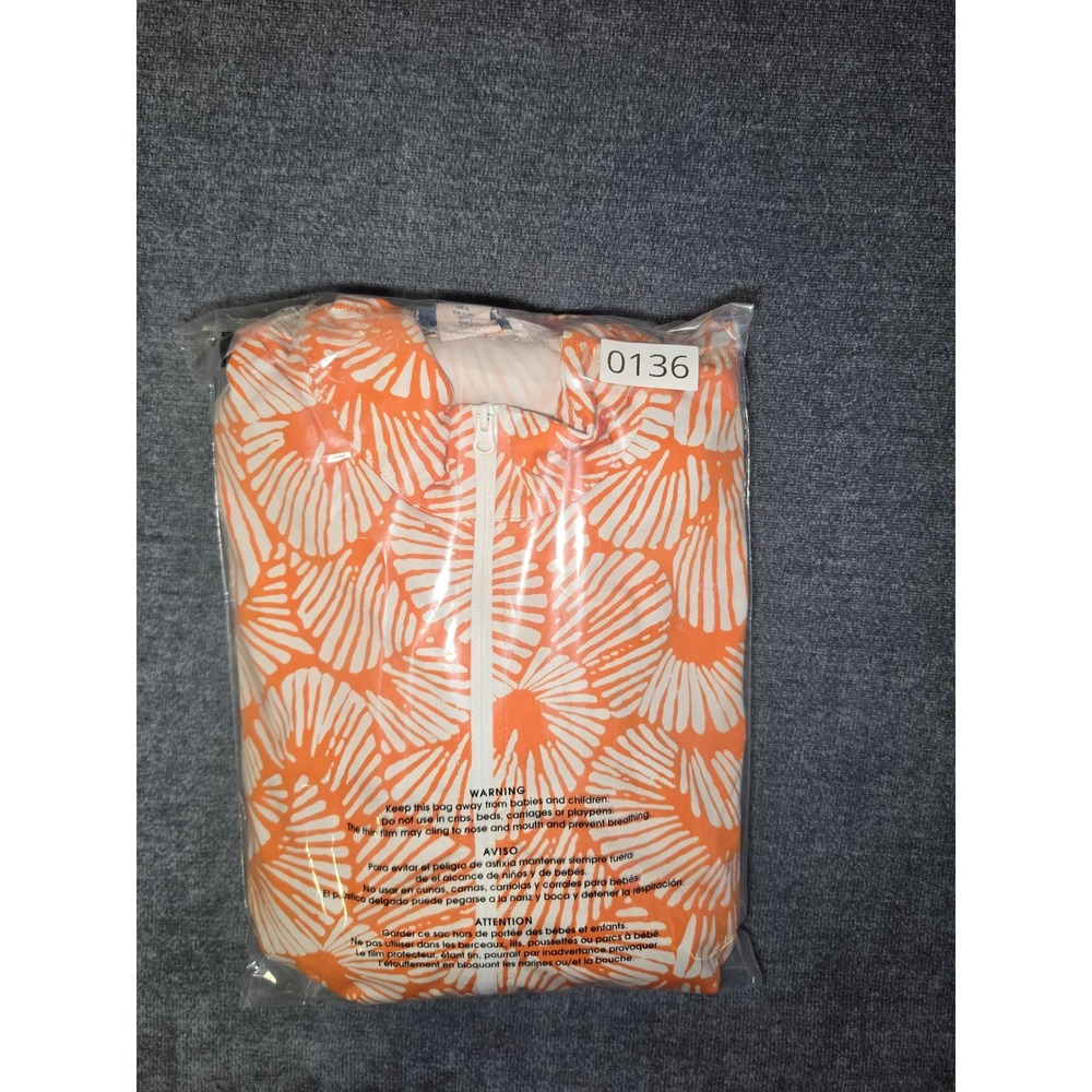 Tommy Bahama Golf Womens Large Orange White Shell Print Full Zip Jacket L - Picture 6 of 6